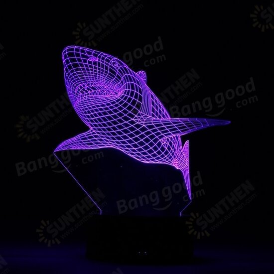 3D Color Changing LED Desk Table Lamp Remote Acrylic USB Night Light Christmas Gift