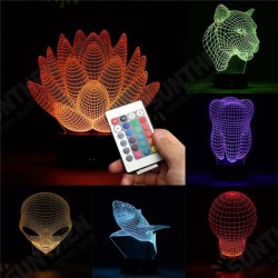 3D Color Changing LED Desk Table Lamp Remote Acrylic USB Night Light Christmas Gift 3D Color Changing LED Desk Table Lamp Remote Acrylic USB Night Light Christmas Gift