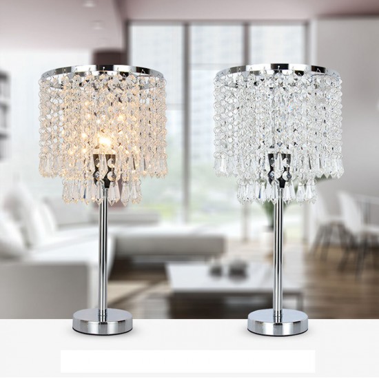 43cm Height Modern Crystal Bedside Light Room Table Desk Lamp Bedroom Hotel Restaurant Indoor Light