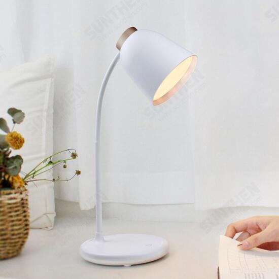 4W Flexible LED Touch Dimming Reading Table Lamp USB Rechargeable Eye Protection Night Light