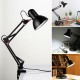 5W Super Bright Swing Arm Desk Lamp Clamp on Table Light with LED Bulb Metal Clip 220V