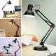 5W Super Bright Swing Arm Desk Lamp Clamp on Table Light with LED Bulb Metal Clip 220V