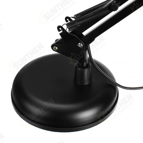 5W Super Bright Swing Arm Desk Lamp Clamp on Table Light with LED Bulb Metal Clip 220V