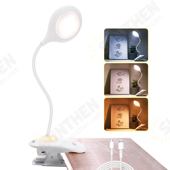 Touch Reading Lamp LED Clamp Lamp USB Dimmable Bed Light Clip Desk Light