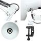 Adjustable Swing Arm Bedside Lamp Clamp On Study Reading Desk Table Light