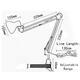 Adjustable Swing Arm Bedside Lamp Clamp On Study Reading Desk Table Light