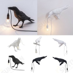 Black/White Bird Table Lamps Resin Crow Desk Lamp Bedroom Wall Sconce Light Fixtures Black/White Bird Table Lamps Resin Crow Desk Lamp Bedroom Wall Sconce Light Fixtures