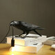 Black/White Bird Table Lamps Resin Crow Desk Lamp Bedroom Wall Sconce Light Fixtures