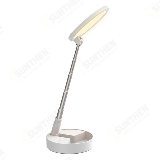 BW-DLT1 Folding Desk Lamp with Foldable Storage Adjustable Angle 3600mAh Battery 5 Level Brightness 3000-5000K Color Temp