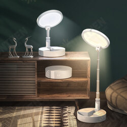 BW-DLT1 Folding Desk Lamp with Foldable Storage Adjustable Angle 3600mAh Battery 5 Level Brightness 3000-5000K Color Temp BW-DLT1 Folding Desk Lamp with Foldable Storage Adjustable Angle 3600mAh Battery 5 Level Brightness 3000-5000K Color Temp