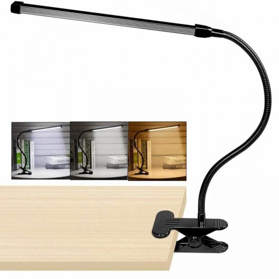 Clip-On LED Lamp USB Desk Bedside Table Reading Book LED Dimmable Light
