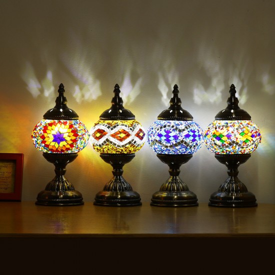 E27 Handmade Retro Turkish Moroccan Romantic Table Lamp Home Bar Fixture Decor