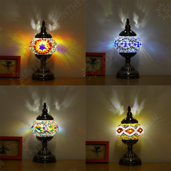 E27 Handmade Retro Turkish Moroccan Romantic Table Lamp Home Bar Fixture Decor