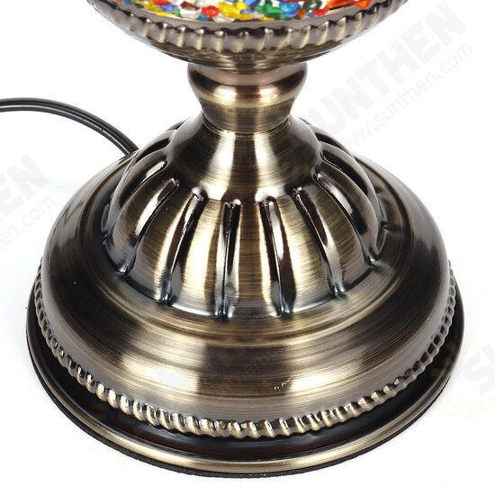 E27 Handmade Retro Turkish Moroccan Romantic Table Lamp Home Bar Fixture Decor