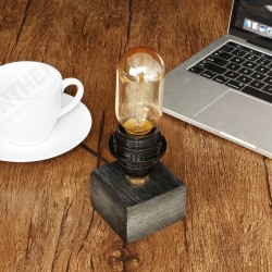 E27 Retro Table Desk Lamp Wood Base Vintage Industrial Urban Loft Reading Bedside Light 90-240V E27 Retro Table Desk Lamp Wood Base Vintage Industrial Urban Loft Reading Bedside Light 90-240V