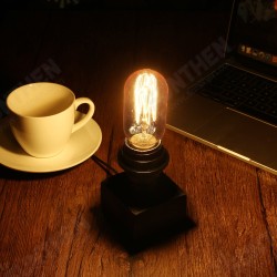 E27 Retro Table Desk Lamp Wood Base Vintage Industrial Urban Loft Reading Bedside Light 90-240V E27 Retro Table Desk Lamp Wood Base Vintage Industrial Urban Loft Reading Bedside Light 90-240V