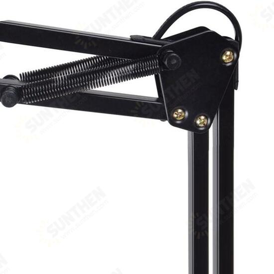 Flexible Swing Arm Clamp Mount Lamp Office Studio Home E27/E26 Table Black Desk Light AC85-265V