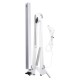 Foldable Adjustable Pure White Swing Arm LED Desk Lamp Touch Dimmable Eye Care Table Lamp