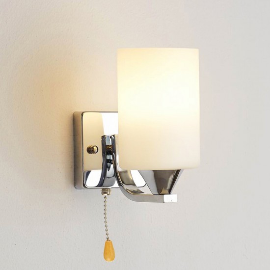 Glass Wall Light Indoor Sconce Lighting Bedside/Aisle Lamp Fixture + LED Bulb