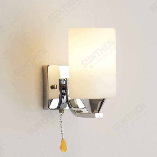 Glass Wall Light Indoor Sconce Lighting Bedside/Aisle Lamp Fixture + LED Bulb