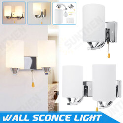 Glass Wall Light Indoor Sconce Lighting Bedside/Aisle Lamp Fixture + LED Bulb Glass Wall Light Indoor Sconce Lighting Bedside/Aisle Lamp Fixture + LED Bulb