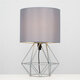 Hollowed Out Modern Desk Lamp Bedroom Bedside Geometric Table Lamp With Shade