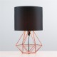 Hollowed Out Modern Desk Lamp Bedroom Bedside Geometric Table Lamp With Shade