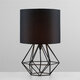 Hollowed Out Modern Desk Lamp Bedroom Bedside Geometric Table Lamp With Shade