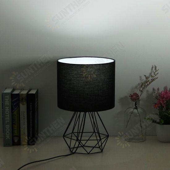 Hollowed Out Modern Livingroom Bedroom Bedside Table Lamp Desk Lamp With Shade