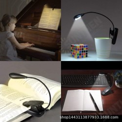 Bed Lamp Portable LED Reading Black Clip Rechargeable Book Lamp Work Lamp Bed Lamp Portable LED Reading Black Clip Rechargeable Book Lamp Work Lamp