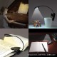 Bed Lamp Portable LED Reading Black Clip Rechargeable Book Lamp Work Lamp