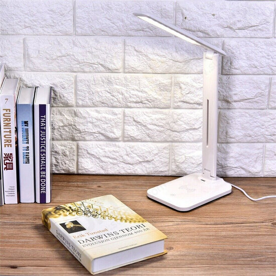 LED Desk Lamp Wireless Phone Fast Charging USB Charger Table Non-slip Lamp Light