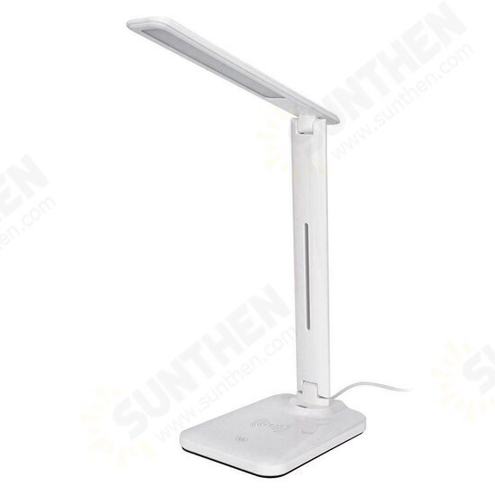 LED Desk Lamp Wireless Phone Fast Charging USB Charger Table Non-slip Lamp Light