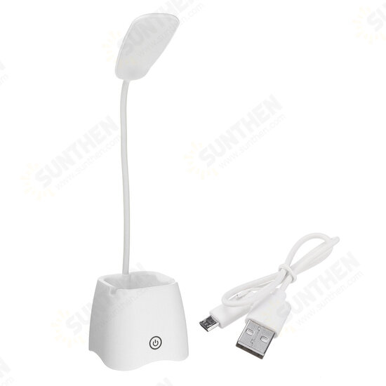 LED Flexible USB Reading Light Beside Bed 3 Modes Dimmable Table Desk Lamp