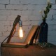 Loft Retro Wood UK Plug E27 Edison Table Lamp Cafe Home Bar Decoration