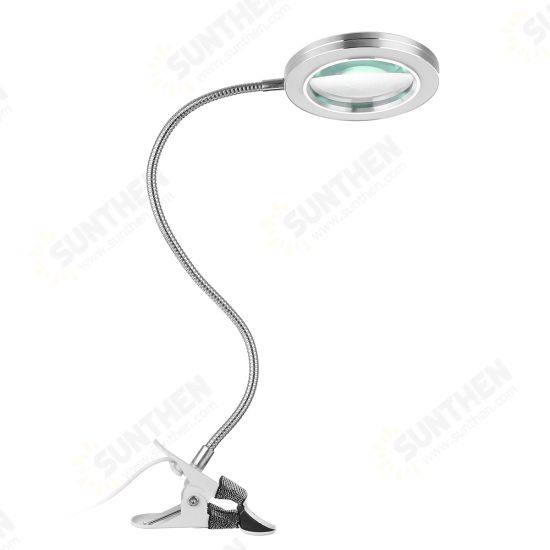 Magnifying LED Lamp USB Charging Table Light Clip-on Lamp Beauty Tattoo Reading