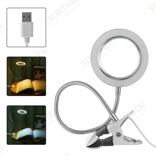 Magnifying LED Lamp USB Charging Table Light Clip-on Lamp Beauty Tattoo Reading