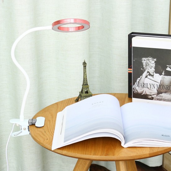 Magnifying LED Lamp USB Charging Table Light Clip-on Lamp Beauty Tattoo Reading
