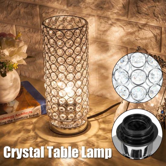 Modern Design Table Lamp Crystal Dimmer Lounge Bedside Table Light Home E27/E26