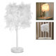 Modern Feather Shade Light Bedside Table Desk Lamp Bedroom DIY Decor Gift Home Without Bulb