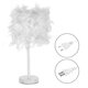 Modern Feather Shade Light Bedside Table Desk Lamp Bedroom DIY Decor Gift Home Without Bulb