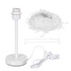 Modern Feather Shade Light Bedside Table Desk Lamp Bedroom DIY Decor Gift Home Without Bulb