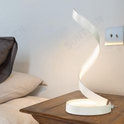 Modern LED Light Bedside Spiral Table Lamp Creative Design Curved Warm White Modern LED Light Bedside Spiral Table Lamp Creative Design Curved Warm White