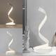 Modern LED Light Bedside Spiral Table Lamp Creative Design Curved Warm White