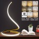 Modern Spiral LED Bedside Table Lamp Curved Desk Light Dimmable Warm White