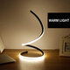 Modern Spiral LED Bedside Table Lamp Curved Desk Light Dimmable Warm White