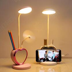 Multifunctional USB Rechargeable Touch Dimmable LED Table Lamp Pen Holder Mobile Phone Stand Magnet Mirror Multifunctional USB Rechargeable Touch Dimmable LED Table Lamp Pen Holder Mobile Phone Stand Magnet Mirror