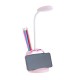 Multifunctional USB Rechargeable Touch Dimmable LED Table Lamp Pen Holder Mobile Phone Stand Magnet Mirror