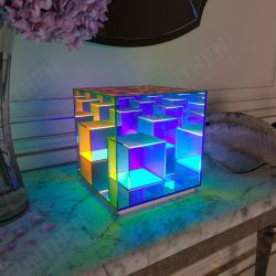 Cube LED Color Table Lamp Cube Box Acrylic Color Table Lamp for Bedroom Living Room Cube LED Color Table Lamp Cube Box Acrylic Color Table Lamp for Bedroom Living Room