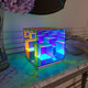 Cube LED Color Table Lamp Cube Box Acrylic Color Table Lamp for Bedroom Living Room